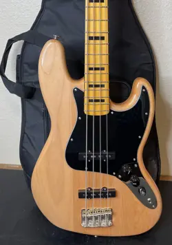 SQUIER BY FENDER 2024 JAZZ BASS GUITAR - NATURAL - WITH BAG