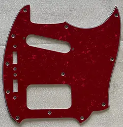 CUSTOM FOR FENDER KURT COBAIN MUSTANG STYLE GUITAR PICKGUARD 4-PLY RED PEARL