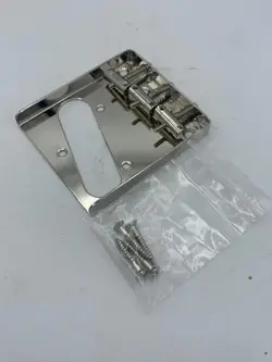 SQUIER BY FENDER VINTAGE STYLE TELECASTER BRIDGE PLATE - W/ SADDLES CLASSIC VIBE