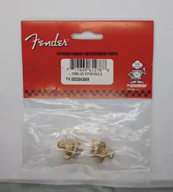 GENUINE FENDER STRAP LOCKS SET IN GOLD NIP MR. GEARHEAD PARTS REPLACEMENT