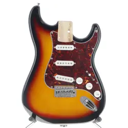 NASHVILLE GUITAR WORKS STRATOCASTER BODY 3 TONE SUNBURST FINISH FULLY LOADED