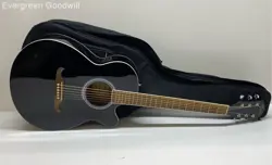 FENDER FA-SERIES BLACK ACOUSTIC ELECTRIC GUITAR WITH GIG BAG