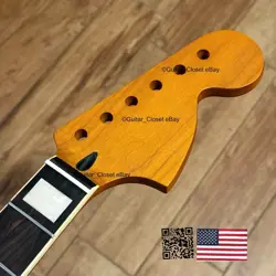 SALE DELUXE ROASTED MAPLE JAZZMASTER STRAT ROSEWOOD NECK FITS FENDER JZR1