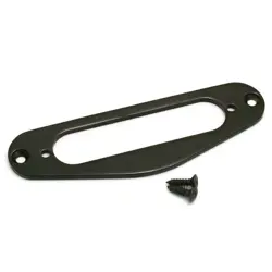 NEW CUSTOM NECK PICKUP METAL RING FOR FENDER TELECASTER, TELE W/ SCREWS - BLACK