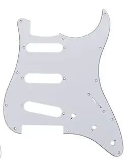 STRAT PICKGUARD 11-HOLE | WHITE 3-PLY | FITS USA & MIM FENDER STRATOCASTER |