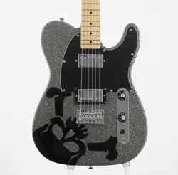 SQUIER BY FENDER HARUNA TELECASTER SKULLSILVER DARK SILVER ELECTRIC GUITAR USED