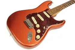 USED FENDER PLAYER PLUS STRATOCASTER AGED CANDY APPLE RED FREE SHIPPING