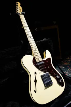 USED 2013 FENDER AMERICAN DELUXE TELECASTER THINLINE WHITE BINDINGS 2.72KG W/HSC