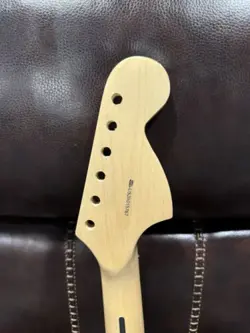 MAPLE REVERSE GUITAR NECK SCALLOPED FITS FENDER CUSTOM STRAT W/ FLOYD ROSE NUT