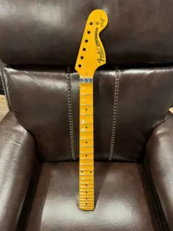 MAPLE FINISH GUITAR NECK SCALLOPED FITS FENDER CUSTOM STRAT W/ FLOYD ROSE NUT