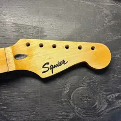 SQUIER CLASSIC HEADSTOCK LOGO - PREMIUM VINYL GUITAR PROJECT REPLACEMENT FENDER