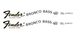 FENDER BRONCO BASS GUITAR DECAL FOIL WATERSLIDE HEADSTOCK RESTORATION LOGO 7