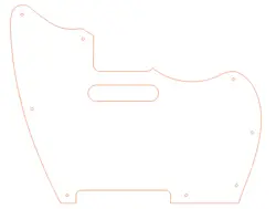 FITS FENDER WARMOTH MJT TELEMASTER JAZZCASTER JONES GUITAR PICKGUARD,PARCHMENT