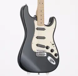 USED FENDER STANDARD STRATOCASTER BLACK ELECTRIC GUITAR ST FREE SHIPPING