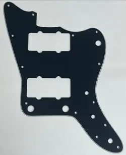 FOR FIT FENDER JAPAN JAZZMASTER NO UPPER CONTROL GUITAR PICKGUARD,3 PLY BLACK