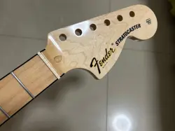 21 FRET STRAT ELECTRIC GUITAR NECK MAPLE GLOSS FOR DIY FENDER REPLACE BIG HEAD