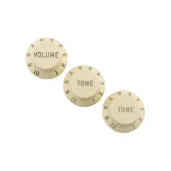 NEW FENDER ROAD WORN STRAT KNOBS - AGED WHITE