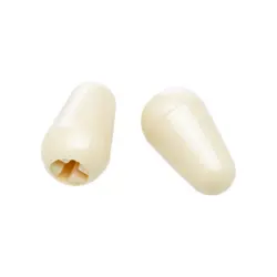 NEW FENDER STRATOCASTER SWITCH TIPS - AGED WHITE - PACK OF 2