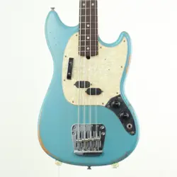 FENDER JUSTIN MELDAL JOHNSEN ROAD WORN MUSTANG BASS FADED DAPHME BLUE