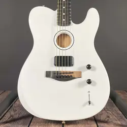 FENDER LIMITED FINNEAS AMERICAN ACOUSTASONIC TELECASTER - SATIN ARCTIC WHITE