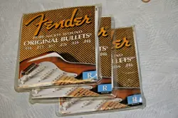 3 PACK FENDER ORIGINAL BULLETS ELECTRIC GUITAR STRINGS SET REGULAR 10-46  3150R