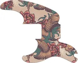 WD CUSTOM PICKGUARD FOR LEFT HAND FENDER TELECASTER BASS #GT01 KOI TATTOO GRA...