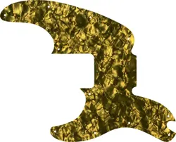 WD CUSTOM PICKGUARD FOR LEFT HAND FENDER TELECASTER BASS #28GD GOLD PEARL/BLA...