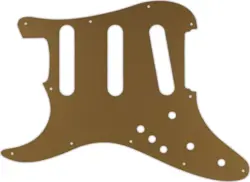 WD CUSTOM PICKGUARD FOR LEFT HAND FENDER STRATOCASTER ELITE #59 GOLD/CLEAR/GOLD
