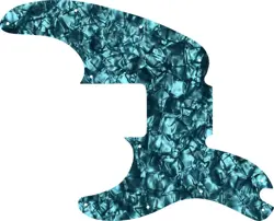 WD CUSTOM PICKGUARD FOR LEFT HAND FENDER TELECASTER BASS #28AQ AQUA PEARL/BLA...