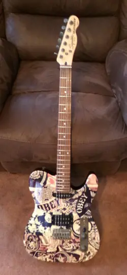 SQUIER STANDARD BY FENDER OBEY COLLAGE TELECASTER LIMITED EDITION 2006