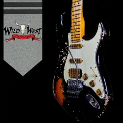 FENDER CUSTOM SHOP BLACK LIGHTNING STRATOCASTER HSS FLOYD ROSE 2 TONE SUNBURST