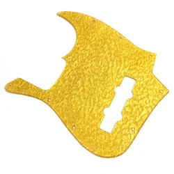 BASS PICKGUARD GOLD WITHOUT TRUSS ROD HOLE STYLE FOR 4 STRING FENDER JB BASS