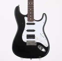 FENDER HIGHWAY 1 STRATOCASTER UPGRD RW FLT BLK USED ELECTRIC GUITAR 2010