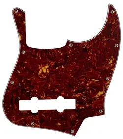 FOR USA/MEXICAN FENDER 5 STRING JAZZ BASS STYLE GUITAR PICKGUARD RED TORTOISE