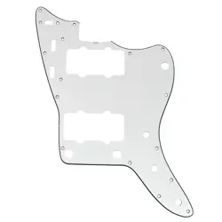 MUSICLILY PRO 3PLY WHITE VINTAGE GUITAR PICKGUARD FOR FENDER US JAZZMASTER 65 60