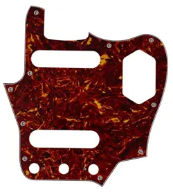 FITS FENDER CLASSIC PLAYER JAGUAR STYLE GUITAR PICKGUARD 4 PLY RED TORTOISE