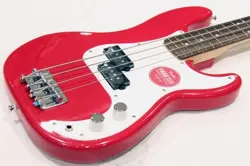 SQUIER BY FENDER MINI PRECISION BASS USED POPLAR BODY MAPLE NECK W/SOFT CASE