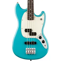 FENDER PLAYER II MUSTANG PJ 4-STRING BASS GUITAR, ROSEWOOD FINGERBOARD, AQUATONE