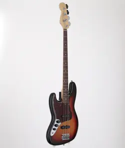 USED  FENDER   AMERICAN STANDARD JAZZ BASS LEFT HANDED 3 COLOR SUNBURST ROSEW