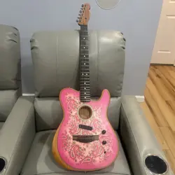 FENDER AMERICAN ACOUSTASONIC TELECASTER PINK PAISLEY LIMITED EDITION