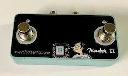 FOOTSWITCH FOR FENDER DELUXE REVERB II, PRINCETON REV II  ETC. HANDMADE IN USA