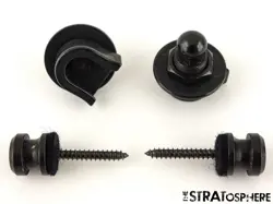 BLACK FENDER STRAP LOCKS + KNOBS FENDER FROM JIM ROOT JAZZMASTER V4