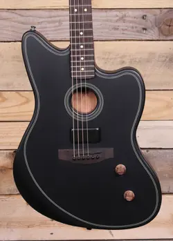 FENDER ACOUSTASONIC STANDARD JAZZMASTER ACOUSTIC/ELECTRIC GUITAR BLACK