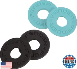 FENDER® STRAP BLOCKS, 4-PACK, BLACK (2) AND DAPHNE BLUE (2)