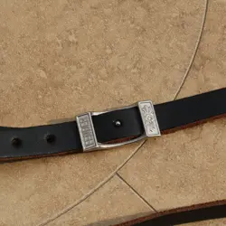 1960'S REISSUE FENDER BLACK LEATHER GUITAR STRAP