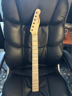 MAPLE TELECASTER NECK  PEARL BLOCK INLAY   TELE NECK. FENDER PLAYER TUNERS READY