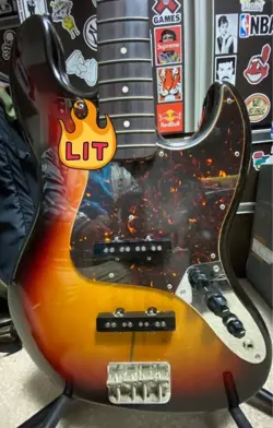 ENDO MICHIRO AUTOGRAPHED FENDER JAPAN JAZZ BASS SUNBURST 2006 USED