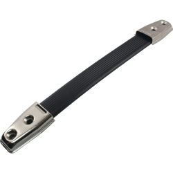 HANDLE, FENDER, BLACK PLASTIC, SILVER CAPS, 2 SCREWS PER CAP