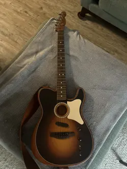 OPEN BOX FENDER ACOUSTASONIC PLAYER TELECASTER SHADOW BURST W/ ROSEWOOD FB