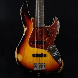 FENDER CUSTOM SHOP 1961 JAZZ BASS HEAVY RELIC AGED 3-COLOR SUNBURST